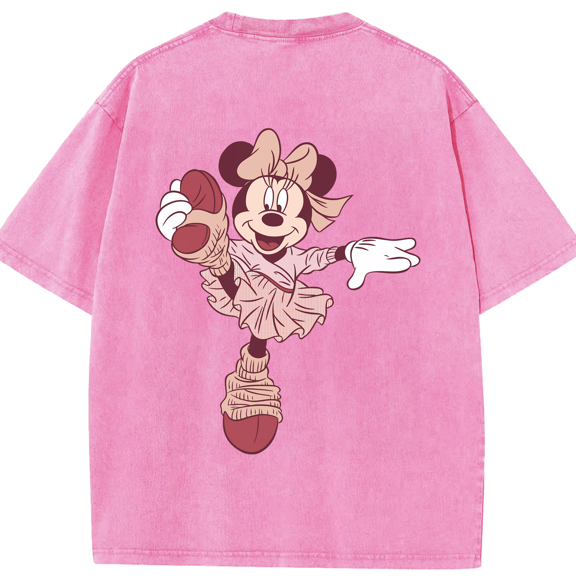 （画像用） ミッキーマウス Mickey Mouse 綿100% ヴィンテージ風 半袖Tシャツ（背面プリント）